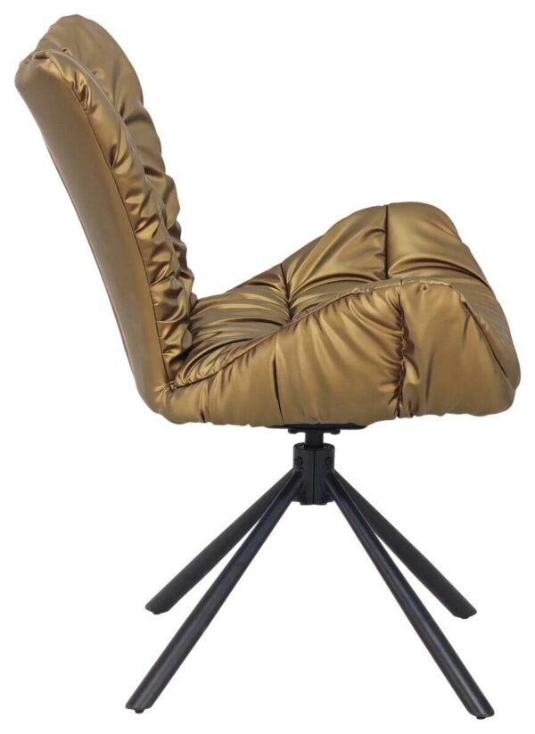 Drehstuhl Brest gold Kunstleder Nylon B/H/T: ca. 67x91x65 cm – Bild 2