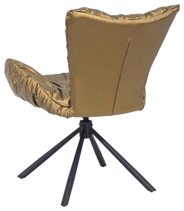 Drehstuhl Brest gold Kunstleder Nylon B/H/T: ca. 67x91x65 cm – Bild 3