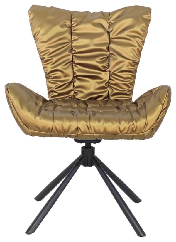 Drehstuhl Brest gold Kunstleder Nylon B/H/T: ca. 67x91x65 cm – Bild 4