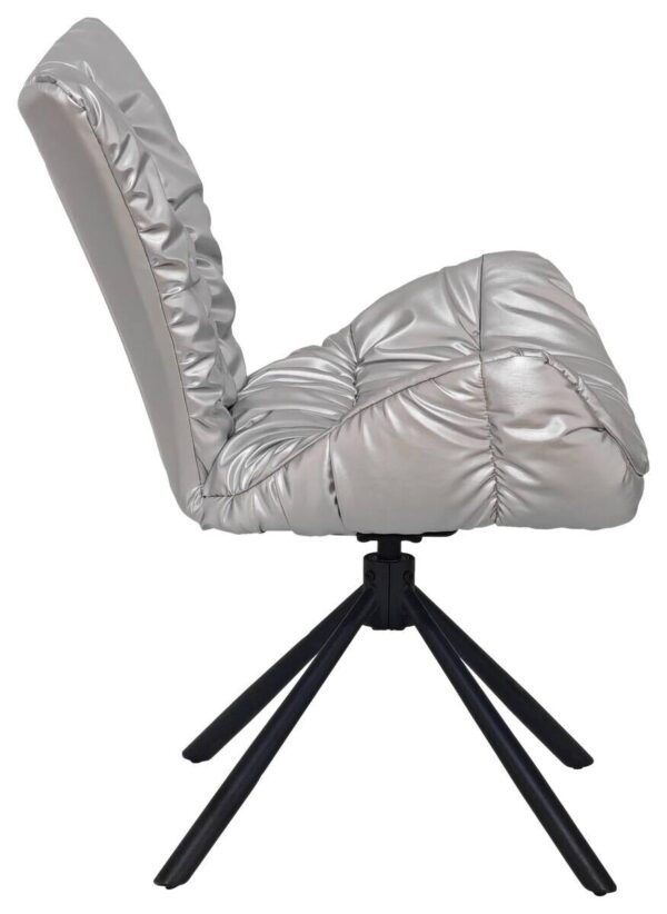 Drehstuhl Brest silber Kunstleder Nylon B/T: ca. 67x65 cm – Bild 2
