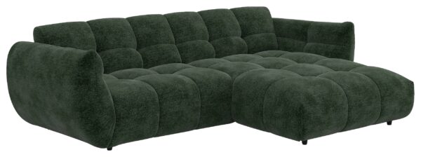 Ecksofa grün Microfaser B/H/T: ca. 280x81x178 cm – Bild 2