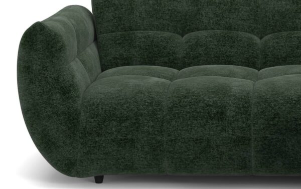 Ecksofa grün Microfaser B/H/T: ca. 280x81x178 cm – Bild 3