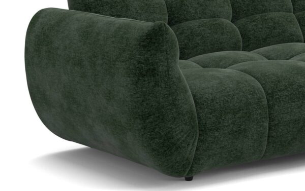 Ecksofa grün Microfaser B/H/T: ca. 280x81x178 cm – Bild 4