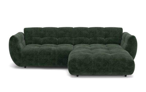 Ecksofa grün Microfaser B/H/T: ca. 280x81x178 cm – Bild 5