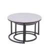 Couchtisch C680W-Couple weiß schwarz B/H: ca. 70x45 cm – Bild 2