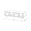 Lowboard MAZOMA Eiche Kaschmirgrau Nachbildung gold Optik B/H/T: ca. 154x53,5x39 cm – Bild 2