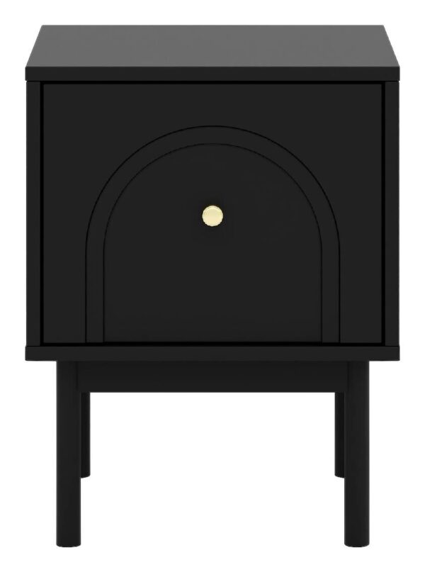 Nachtkonsole MAZOMA schwarz gold Optik B/H/T: ca. 41,5x53,5x39 cm – Bild 2