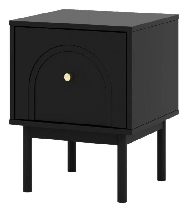Nachtkonsole MAZOMA schwarz gold Optik B/H/T: ca. 41,5x53,5x39 cm – Bild 3