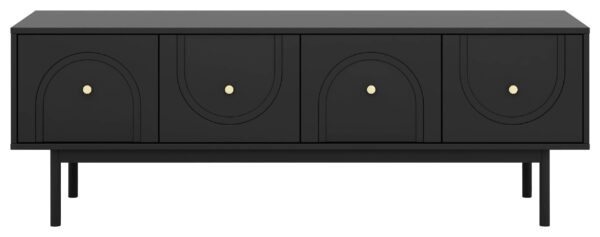 Lowboard MAZOMA schwarz gold Optik B/H/T: ca. 154x53,5x39 cm – Bild 2