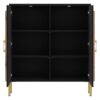 Kommode Hong Kong schwarz matt Eiche Evoke Oak Nachbildung B/H/T: ca. 100x113x38 cm – Bild 2