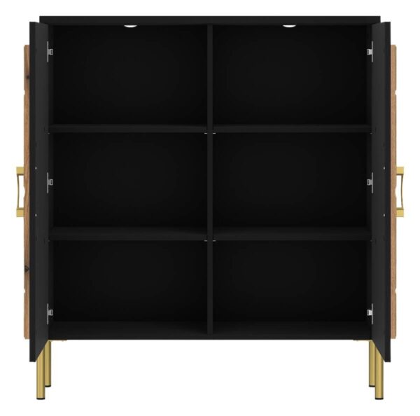 Kommode Hong Kong schwarz matt Eiche Evoke Oak Nachbildung B/H/T: ca. 100x113x38 cm – Bild 2