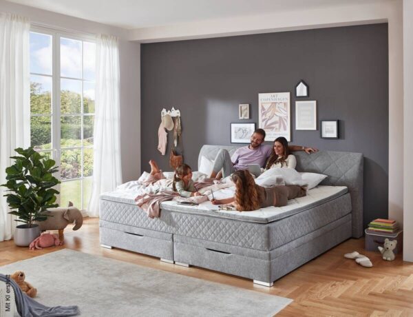 Familienboxbett Korfu silber Liegefläche B/L: ca. 240x200 cm – Bild 3