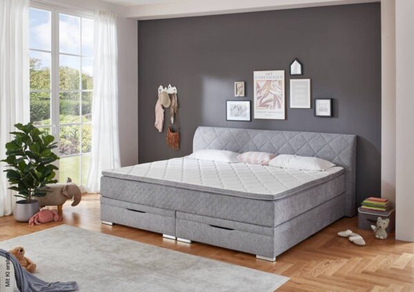 Familienboxbett Korfu silber Liegefläche B/L: ca. 240x200 cm – Bild 4
