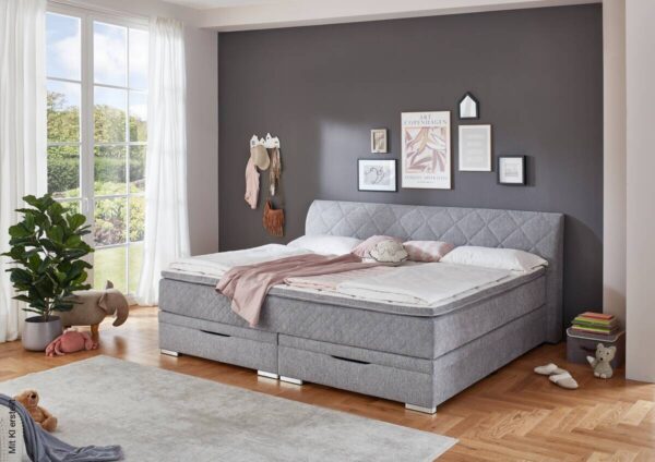 Familienboxbett Korfu silber Liegefläche B/L: ca. 240x200 cm – Bild 5