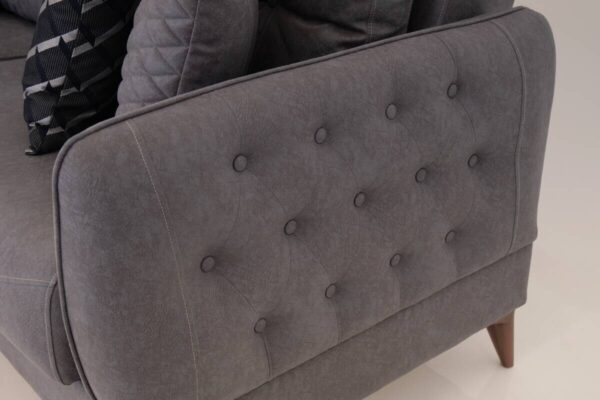 Sofa 3-2-1 Mislina blaugrau Microfaser – Bild 5