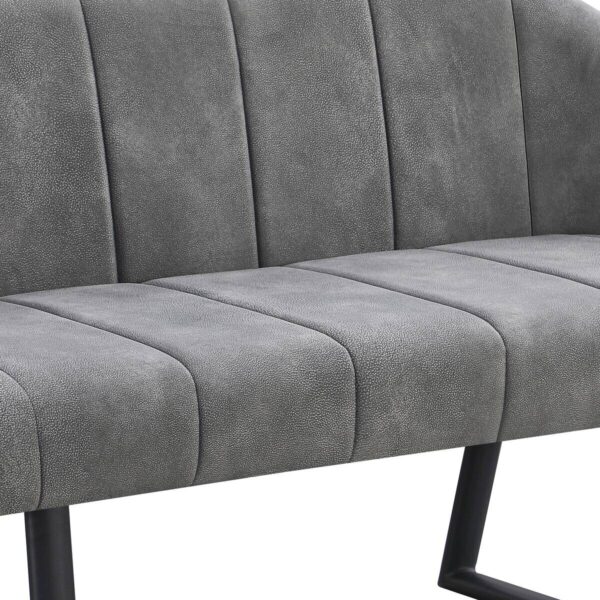 Polsterbank Sven grau B/H/T: ca. 131x81,5x63 cm – Bild 3