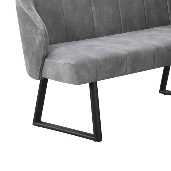Polsterbank Sven grau B/H/T: ca. 131x81,5x63 cm – Bild 4