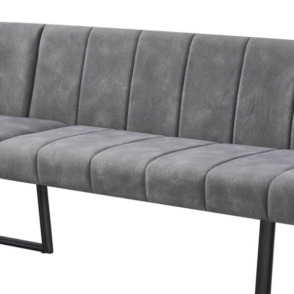 Polsterbank Sven grau B/H/T: ca. 131x81,5x63 cm – Bild 5