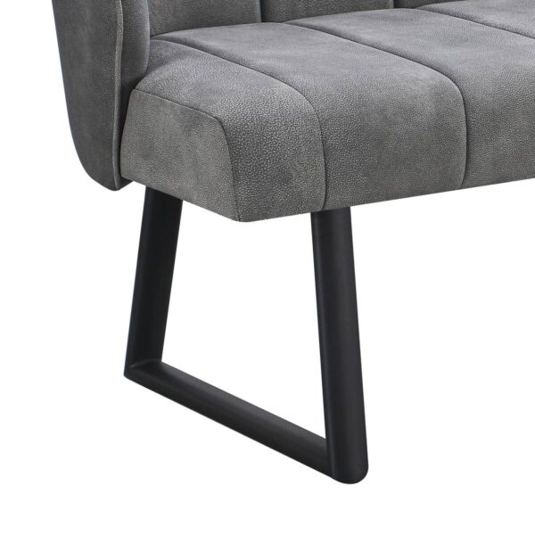 Eckbank Sven grau B/H/T: ca. 187x81,5x155 cm – Bild 3