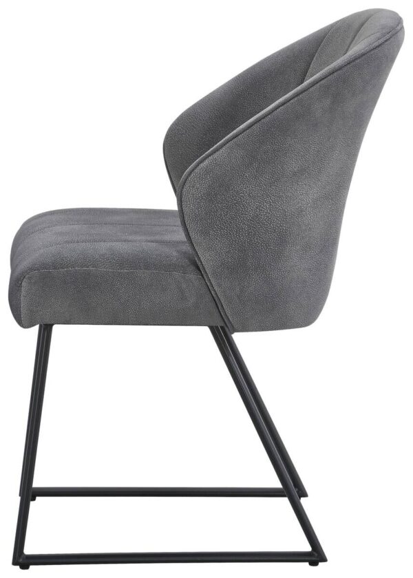 Stuhl Sven grau Microfaser B/H/T: ca. 56,5x80x60 cm – Bild 2