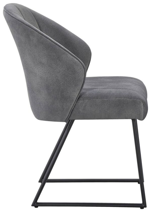 Stuhl Sven grau Microfaser B/H/T: ca. 56,5x80x60 cm – Bild 3