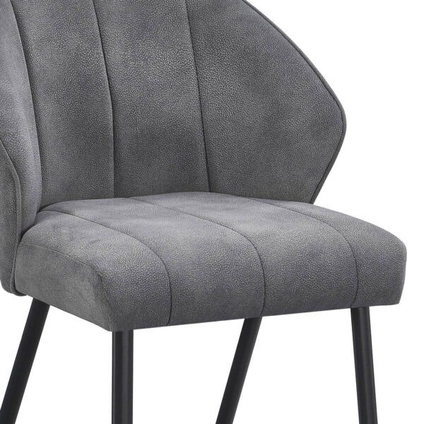 Stuhl Sven grau Microfaser B/H/T: ca. 56,5x80x60 cm – Bild 5