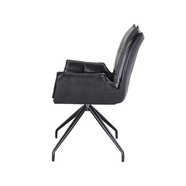 Armlehnstuhl Malin schwarz Kunstleder B/H/T: ca. 59x93x65,5 cm – Bild 2