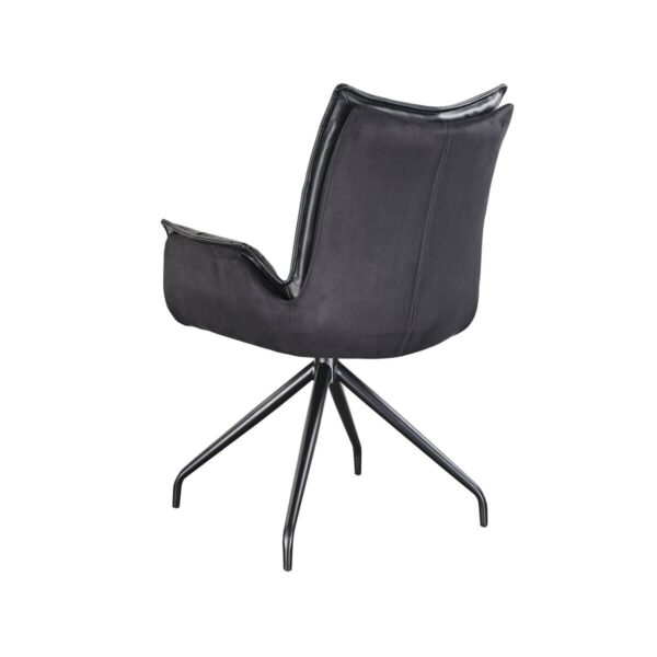 Armlehnstuhl Malin schwarz Kunstleder B/H/T: ca. 59x93x65,5 cm – Bild 3