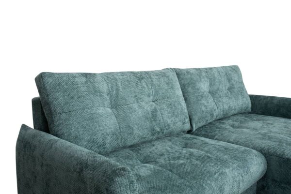 Ecksofa mit Bettfunktion und Bettkasten lagunen blau Microfaser B/H/T: ca. 221x94x142 cm Ecksofa mit Bettfunktion und Bettkasten lagunen blau Microfaser B/H/T: ca. 221x94x142 cm – Bild 3