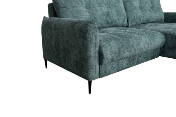Ecksofa mit Bettfunktion und Bettkasten lagunen blau Microfaser B/H/T: ca. 221x94x142 cm Ecksofa mit Bettfunktion und Bettkasten lagunen blau Microfaser B/H/T: ca. 221x94x142 cm – Bild 4