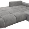 Ecksofa mit Bettfunktion grau Microfaser B/H/T: ca. 288x69x187 cm – Bild 2