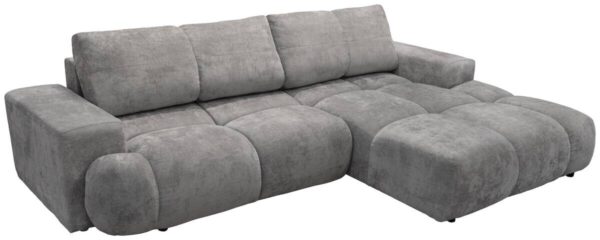 Ecksofa mit Bettfunktion grau Microfaser B/H/T: ca. 288x69x187 cm – Bild 3