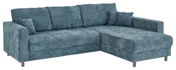 Ecksofa mit Bettfunktion und Bettkasten dunkelblau Microfaser B/H/T: ca. 252x89x195 cm Ecksofa mit Bettfunktion und Bettkasten dunkelblau Microfaser B/H/T: ca. 252x89x195 cm – Bild 3
