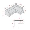 Ecksofa mit Bettfunktion und Bettkasten dunkelblau Microfaser B/H/T: ca. 252x89x195 cm Ecksofa mit Bettfunktion und Bettkasten dunkelblau Microfaser B/H/T: ca. 252x89x195 cm – Bild 4