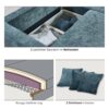 Ecksofa mit Bettfunktion und Bettkasten dunkelblau Microfaser B/H/T: ca. 252x89x195 cm Ecksofa mit Bettfunktion und Bettkasten dunkelblau Microfaser B/H/T: ca. 252x89x195 cm – Bild 5