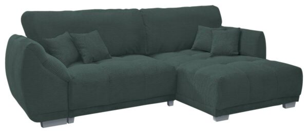 Ecksofa mit Bettfunktion und Bettkasten olive Microfaser B/H/T: ca. 288x78x179 cm – Bild 2