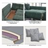 Ecksofa mit Bettfunktion und Bettkasten olive Microfaser B/H/T: ca. 288x78x179 cm – Bild 4