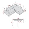 Ecksofa mit Bettfunktion und Bettkasten olive Microfaser B/H/T: ca. 288x78x179 cm – Bild 5