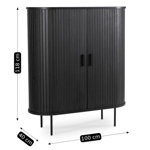 Kommode SELVA schwarz B/H/T: ca. 100x118x40 cm – Bild 4