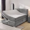Boxspringbett grau dunkel Liegefläche B/L: ca. 140x200 cm – Bild 2