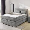 Boxspringbett grau dunkel Liegefläche B/L: ca. 140x200 cm – Bild 5