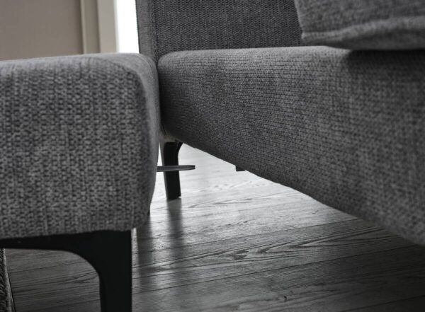 Ecksofa hellgrau Microfaser B/H/T: ca. 238x67x185 cm – Bild 4