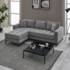 Ecksofa hellgrau Microfaser B/H/T: ca. 238x67x185 cm – Bild 5