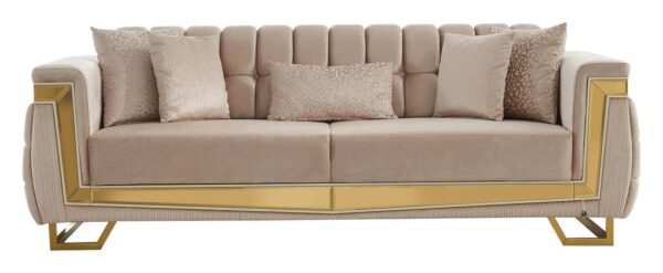 Sofa 3-2-1 Pera beige Webstoff – Bild 2