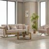 Sofa 3-2-1 Pera beige Webstoff – Bild 3