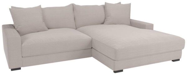 Ecksofa beige-grau Microfaser B/H/T: ca. 261x83x180 cm – Bild 2