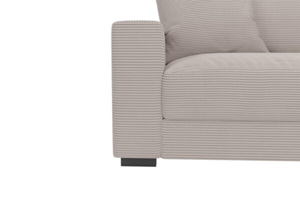 Ecksofa beige-grau Microfaser B/H/T: ca. 261x83x180 cm – Bild 3