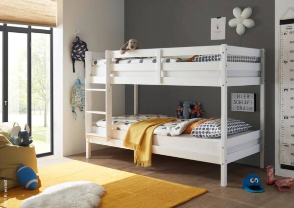 Etagenbett Casper kiefer weiß Liegefläche B/L: ca. 90x200 cm – Bild 5