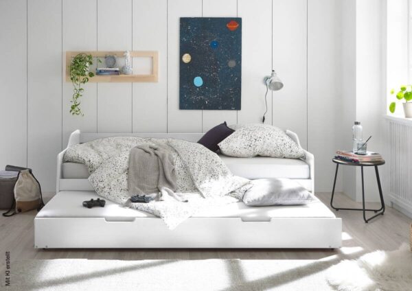 Funktionsbett Jesse kiefer weiß Liegefläche B/L: ca. 90x200 cm – Bild 2