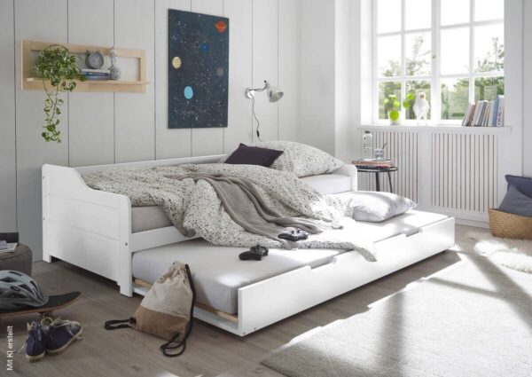 Funktionsbett Jesse kiefer weiß Liegefläche B/L: ca. 90x200 cm – Bild 5